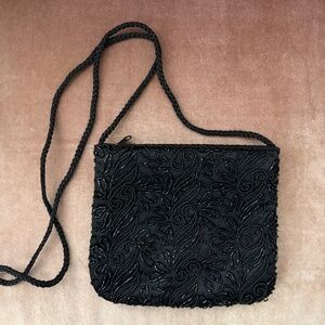 Black beaded bag